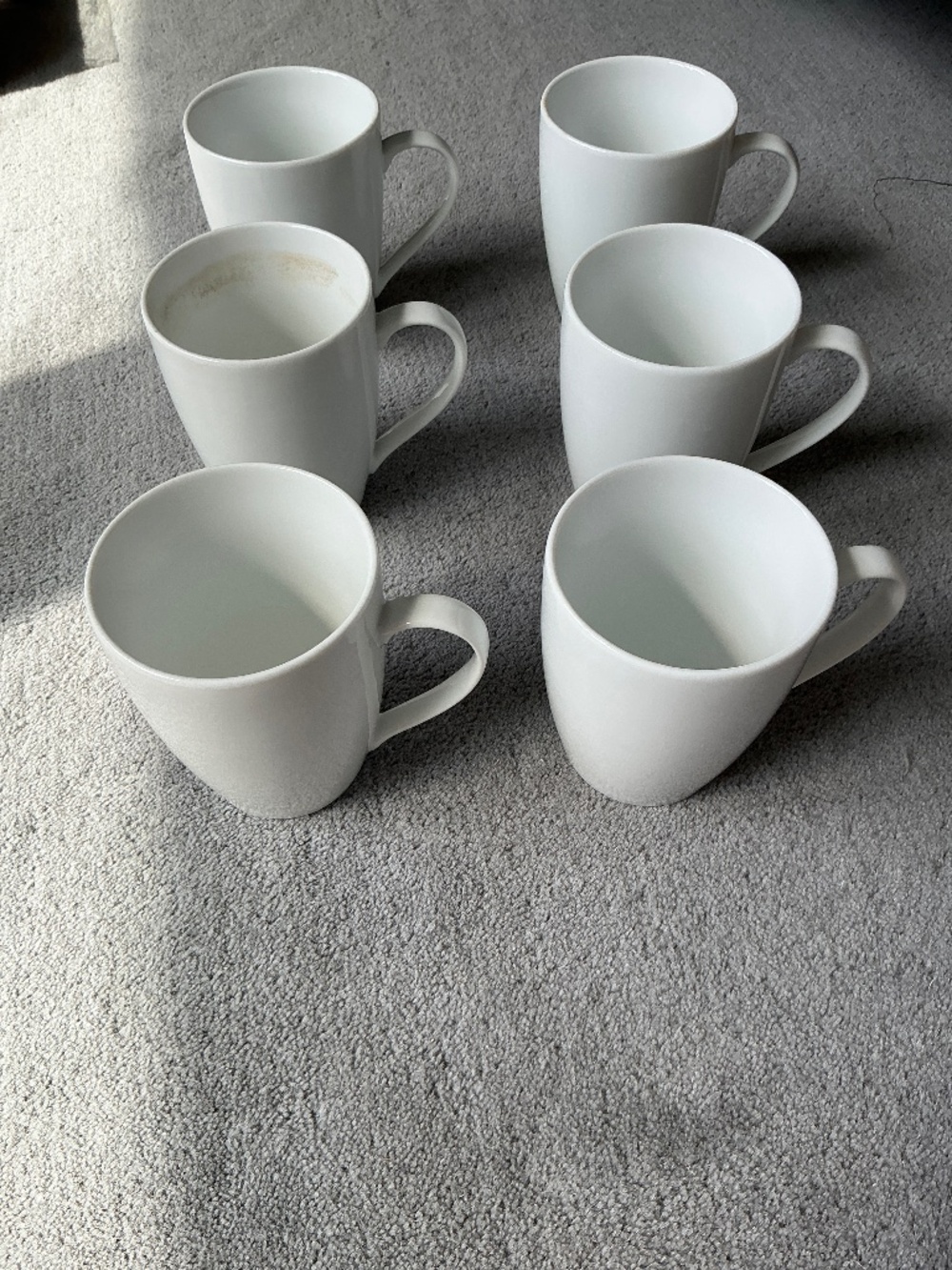 set of Crate & Barrel coffee mugs